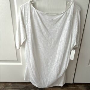 Elegant White Short Sleeve Women's Top